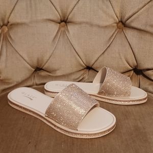 Sparkly Rose Slides